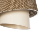GLOBOSTAR® ALINA 203-0129 Μοντέρνο Κρεμαστό Φωτιστικό Οροφής με Ντουί 1 x E27 AC 220-240V IP20 - Καφέ & Μπεζ - Μ30 x Π30 x Υ20cm - Image 8