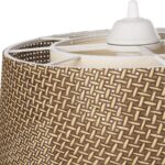 GLOBOSTAR® ALINA 203-0129 Μοντέρνο Κρεμαστό Φωτιστικό Οροφής με Ντουί 1 x E27 AC 220-240V IP20 - Καφέ & Μπεζ - Μ30 x Π30 x Υ20cm - Image 9