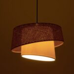 GLOBOSTAR® ALINA 203-0130 Μοντέρνο Κρεμαστό Φωτιστικό Οροφής με Ντουί 1 x E27 AC 220-240V IP20 - Γκρι & Λευκό - Μ30 x Π30 x Υ20cm - Image 3