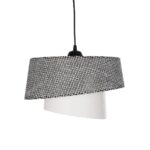 GLOBOSTAR® ALINA 203-0130 Μοντέρνο Κρεμαστό Φωτιστικό Οροφής με Ντουί 1 x E27 AC 220-240V IP20 - Γκρι & Λευκό - Μ30 x Π30 x Υ20cm - Image 5