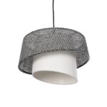 GLOBOSTAR® ALINA 203-0130 Μοντέρνο Κρεμαστό Φωτιστικό Οροφής με Ντουί 1 x E27 AC 220-240V IP20 - Γκρι & Λευκό - Μ30 x Π30 x Υ20cm - Image 6