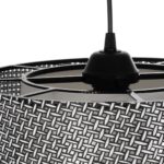 GLOBOSTAR® ALINA 203-0130 Μοντέρνο Κρεμαστό Φωτιστικό Οροφής με Ντουί 1 x E27 AC 220-240V IP20 - Γκρι & Λευκό - Μ30 x Π30 x Υ20cm - Image 9