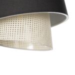 GLOBOSTAR® ALINA 203-0131 Μοντέρνο Κρεμαστό Φωτιστικό Οροφής με Ντουί 1 x E27 AC 220-240V IP20 - Μαύρο & Μπεζ - Μ30 x Π30 x Υ20cm - Image 8