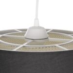 GLOBOSTAR® ALINA 203-0131 Μοντέρνο Κρεμαστό Φωτιστικό Οροφής με Ντουί 1 x E27 AC 220-240V IP20 - Μαύρο & Μπεζ - Μ30 x Π30 x Υ20cm - Image 9