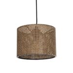 GLOBOSTAR® CLAIRIE 203-0132 Μοντέρνο Κρεμαστό Φωτιστικό Οροφής με Ντουί 1 x E27 AC 220-240V IP20 - Καφέ - Μ22 x Π22 x Υ18cm