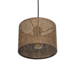 GLOBOSTAR® CLAIRIE 203-0132 Μοντέρνο Κρεμαστό Φωτιστικό Οροφής με Ντουί 1 x E27 AC 220-240V IP20 - Καφέ - Μ22 x Π22 x Υ18cm - Image 6