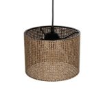 GLOBOSTAR® CLAIRIE 203-0132 Μοντέρνο Κρεμαστό Φωτιστικό Οροφής με Ντουί 1 x E27 AC 220-240V IP20 - Καφέ - Μ22 x Π22 x Υ18cm - Image 7