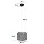 GLOBOSTAR® CLAIRIE 203-0133 Μοντέρνο Κρεμαστό Φωτιστικό Οροφής με Ντουί 1 x E27 AC 220-240V IP20 - Μαύρο & Λευκό - Μ22 x Π22 x Υ18cm - Image 11