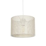 GLOBOSTAR® CLAIRIE 203-0134 Μοντέρνο Κρεμαστό Φωτιστικό Οροφής με Ντουί 1 x E27 AC 220-240V IP20 - Μπεζ - Μ22 x Π22 x Υ18cm