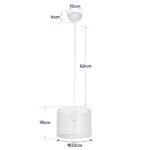 GLOBOSTAR® CLAIRIE 203-0134 Μοντέρνο Κρεμαστό Φωτιστικό Οροφής με Ντουί 1 x E27 AC 220-240V IP20 - Μπεζ - Μ22 x Π22 x Υ18cm - Image 11