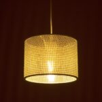 GLOBOSTAR® CLAIRIE 203-0134 Μοντέρνο Κρεμαστό Φωτιστικό Οροφής με Ντουί 1 x E27 AC 220-240V IP20 - Μπεζ - Μ22 x Π22 x Υ18cm - Image 3