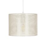 GLOBOSTAR® CLAIRIE 203-0134 Μοντέρνο Κρεμαστό Φωτιστικό Οροφής με Ντουί 1 x E27 AC 220-240V IP20 - Μπεζ - Μ22 x Π22 x Υ18cm - Image 5