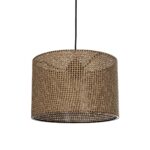 GLOBOSTAR® CLAIRIE 203-0135 Μοντέρνο Κρεμαστό Φωτιστικό Οροφής με Ντουί 1 x E27 AC 220-240V IP20 - Καφέ - Μ30 x Π30 x Υ22cm