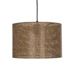 GLOBOSTAR® CLAIRIE 203-0135 Μοντέρνο Κρεμαστό Φωτιστικό Οροφής με Ντουί 1 x E27 AC 220-240V IP20 - Καφέ - Μ30 x Π30 x Υ22cm - Image 5