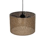 GLOBOSTAR® CLAIRIE 203-0135 Μοντέρνο Κρεμαστό Φωτιστικό Οροφής με Ντουί 1 x E27 AC 220-240V IP20 - Καφέ - Μ30 x Π30 x Υ22cm - Image 7