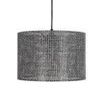 GLOBOSTAR® CLAIRIE 203-0136 Μοντέρνο Κρεμαστό Φωτιστικό Οροφής με Ντουί 1 x E27 AC 220-240V IP20 - Μαύρο & Λευκό - Μ30 x Π30 x Υ22cm - Image 5