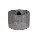 GLOBOSTAR® CLAIRIE 203-0136 Μοντέρνο Κρεμαστό Φωτιστικό Οροφής με Ντουί 1 x E27 AC 220-240V IP20 - Μαύρο & Λευκό - Μ30 x Π30 x Υ22cm - Image 7