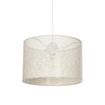 GLOBOSTAR® CLAIRIE 203-0137 Μοντέρνο Κρεμαστό Φωτιστικό Οροφής με Ντουί 1 x E27 AC 220-240V IP20 - Μπεζ - Μ30 x Π30 x Υ22cm