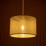 GLOBOSTAR® CLAIRIE 203-0137 Μοντέρνο Κρεμαστό Φωτιστικό Οροφής με Ντουί 1 x E27 AC 220-240V IP20 - Μπεζ - Μ30 x Π30 x Υ22cm - Image 3