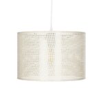 GLOBOSTAR® CLAIRIE 203-0137 Μοντέρνο Κρεμαστό Φωτιστικό Οροφής με Ντουί 1 x E27 AC 220-240V IP20 - Μπεζ - Μ30 x Π30 x Υ22cm - Image 5