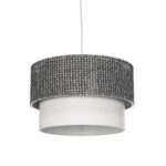 GLOBOSTAR® SISSIE 203-0139 Μοντέρνο Κρεμαστό Φωτιστικό Οροφής με Ντουί 1 x E27 AC 220-240V IP20 - Μαύρο & Λευκό - Μ30 x Π30 x Υ23cm