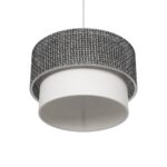 GLOBOSTAR® SISSIE 203-0139 Μοντέρνο Κρεμαστό Φωτιστικό Οροφής με Ντουί 1 x E27 AC 220-240V IP20 - Μαύρο & Λευκό - Μ30 x Π30 x Υ23cm - Image 6