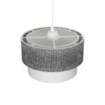 GLOBOSTAR® SISSIE 203-0139 Μοντέρνο Κρεμαστό Φωτιστικό Οροφής με Ντουί 1 x E27 AC 220-240V IP20 - Μαύρο & Λευκό - Μ30 x Π30 x Υ23cm - Image 7