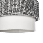 GLOBOSTAR® SISSIE 203-0139 Μοντέρνο Κρεμαστό Φωτιστικό Οροφής με Ντουί 1 x E27 AC 220-240V IP20 - Μαύρο & Λευκό - Μ30 x Π30 x Υ23cm - Image 8