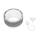 GLOBOSTAR® SISSIE 203-0139 Μοντέρνο Κρεμαστό Φωτιστικό Οροφής με Ντουί 1 x E27 AC 220-240V IP20 - Μαύρο & Λευκό - Μ30 x Π30 x Υ23cm - Image 10