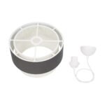 GLOBOSTAR® SISSIE 203-0140 Μοντέρνο Κρεμαστό Φωτιστικό Οροφής με Ντουί 1 x E27 AC 220-240V IP20 - Μαύρο & Μπεζ - Μ30 x Π30 x Υ23cm - Image 10