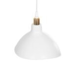 GLOBOSTAR® RIVE 203-0141 Μοντέρνο Κρεμαστό Φωτιστικό Οροφής με Ντουί 1 x E27 AC 220-240V IP20 - Λευκό & Χρυσό - Μ22 x Π20 x Υ22cm - Image 7