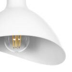 GLOBOSTAR® RIVE 203-0141 Μοντέρνο Κρεμαστό Φωτιστικό Οροφής με Ντουί 1 x E27 AC 220-240V IP20 - Λευκό & Χρυσό - Μ22 x Π20 x Υ22cm - Image 8