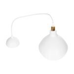 GLOBOSTAR® RIVE 203-0141 Μοντέρνο Κρεμαστό Φωτιστικό Οροφής με Ντουί 1 x E27 AC 220-240V IP20 - Λευκό & Χρυσό - Μ22 x Π20 x Υ22cm - Image 10