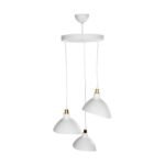 GLOBOSTAR® RIVE 203-0142 Μοντέρνο Κρεμαστό Φωτιστικό Οροφής με Ντουί 3 x E27 AC 220-240V IP20 - Λευκό & Χρυσό - Μ40 x Π40 x Υ65cm - Image 6