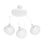 GLOBOSTAR® RIVE 203-0142 Μοντέρνο Κρεμαστό Φωτιστικό Οροφής με Ντουί 3 x E27 AC 220-240V IP20 - Λευκό & Χρυσό - Μ40 x Π40 x Υ65cm - Image 10