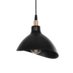 GLOBOSTAR® RIVE 203-0143 Μοντέρνο Κρεμαστό Φωτιστικό Οροφής με Ντουί 1 x E27 AC 220-240V IP20 - Μάυρο & Χαλκινο - Μ22 x Π20 x Υ22cm - Image 5