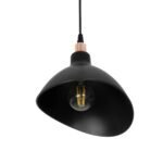 GLOBOSTAR® RIVE 203-0143 Μοντέρνο Κρεμαστό Φωτιστικό Οροφής με Ντουί 1 x E27 AC 220-240V IP20 - Μάυρο & Χαλκινο - Μ22 x Π20 x Υ22cm - Image 6