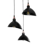 GLOBOSTAR® RIVE 203-0144 Μοντέρνο Κρεμαστό Φωτιστικό Οροφής με Ντουί 3 x E27 AC 220-240V IP20 - Μάυρο & Χάλκινο - Μ40 x Π40 x Υ65cm - Image 7