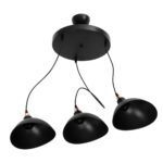 GLOBOSTAR® RIVE 203-0144 Μοντέρνο Κρεμαστό Φωτιστικό Οροφής με Ντουί 3 x E27 AC 220-240V IP20 - Μάυρο & Χάλκινο - Μ40 x Π40 x Υ65cm - Image 10