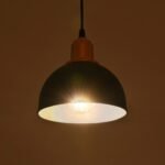 GLOBOSTAR® ΗUT 203-0145 Μοντέρνο Κρεμαστό Φωτιστικό Οροφής με Ντουί 1 x E27 AC 220-240V IP20 - Μάυρο & Χάλκινο - Μ18 x Π18 x Υ18cm - Image 3