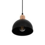 GLOBOSTAR® ΗUT 203-0145 Μοντέρνο Κρεμαστό Φωτιστικό Οροφής με Ντουί 1 x E27 AC 220-240V IP20 - Μάυρο & Χάλκινο - Μ18 x Π18 x Υ18cm - Image 6