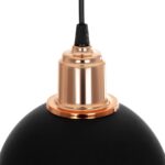 GLOBOSTAR® ΗUT 203-0145 Μοντέρνο Κρεμαστό Φωτιστικό Οροφής με Ντουί 1 x E27 AC 220-240V IP20 - Μάυρο & Χάλκινο - Μ18 x Π18 x Υ18cm - Image 8