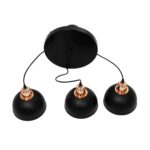 GLOBOSTAR® ΗUT 203-0146 Μοντέρνο Κρεμαστό Φωτιστικό Οροφής με Ντουί 3 x E27 AC 220-240V IP20 - Μάυρο & Χάλκινο - Μ40 x Π40 x Υ40cm - Image 10