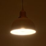 GLOBOSTAR® ΗUT 203-0147 Μοντέρνο Κρεμαστό Φωτιστικό Οροφής με Ντουί 1 x E27 AC 220-240V IP20 - Λευκό & Χρυσό - Μ18 x Π18 x Υ18cm - Image 3