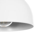 GLOBOSTAR® ΗUT 203-0147 Μοντέρνο Κρεμαστό Φωτιστικό Οροφής με Ντουί 1 x E27 AC 220-240V IP20 - Λευκό & Χρυσό - Μ18 x Π18 x Υ18cm - Image 9