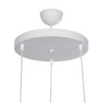 GLOBOSTAR® ΗUT 203-0148 Μοντέρνο Κρεμαστό Φωτιστικό Οροφής με Ντουί 3 x E27 AC 220-240V IP20 - Λευκό & Χρυσό - Μ40 x Π40 x Υ40cm - Image 9