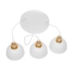 GLOBOSTAR® ΗUT 203-0148 Μοντέρνο Κρεμαστό Φωτιστικό Οροφής με Ντουί 3 x E27 AC 220-240V IP20 - Λευκό & Χρυσό - Μ40 x Π40 x Υ40cm - Image 10