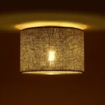 GLOBOSTAR® CILIO 203-0152 Μοντέρνο Φωτιστικό Οροφής με Ντουί 1 x E27 AC 220-240V IP20 - Μαύρο - Μ30 x Π30 x Υ22cm - Image 3