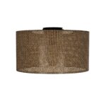 GLOBOSTAR® CILIO 203-0156 Μοντέρνο Φωτιστικό Οροφής με Ντουί 1 x E27 AC 220-240V IP20 - Καφέ - Μ38 x Π38 x Υ23cm - Image 4