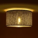 GLOBOSTAR® CILIO 203-0157 Μοντέρνο Φωτιστικό Οροφής με Ντουί 1 x E27 AC 220-240V IP20 - Μαύρο - Μ38 x Π38 x Υ23cm - Image 3